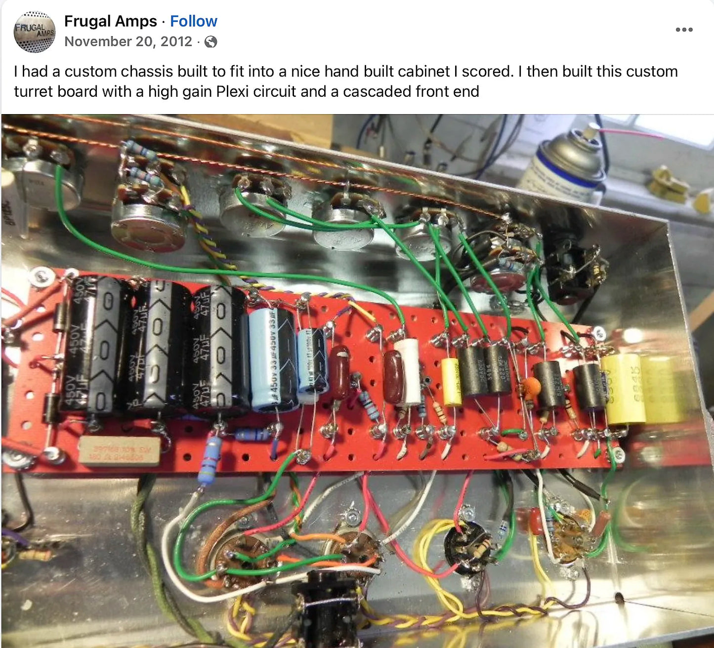 Frugal Amps Plexi Superlead JR 12 Watt Handwired Marshall Clone 2012